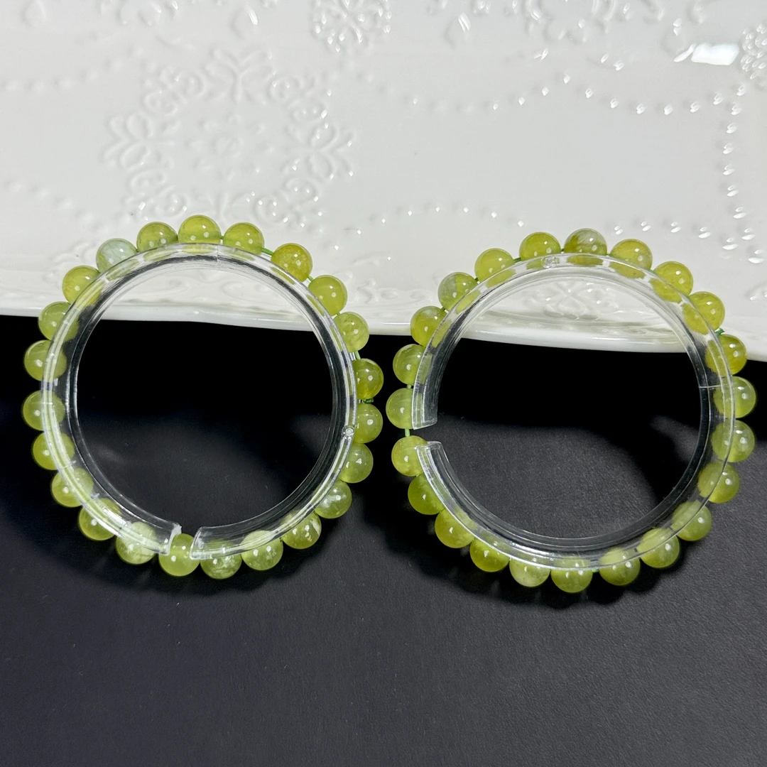 天然老矿冰和岫玉青提奶盖H208手链手串多样性发其一