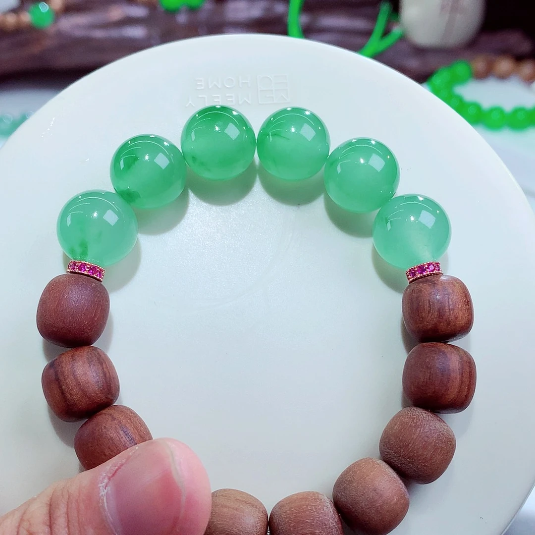 未镶嵌手链翡翠人**航卡13.5mm