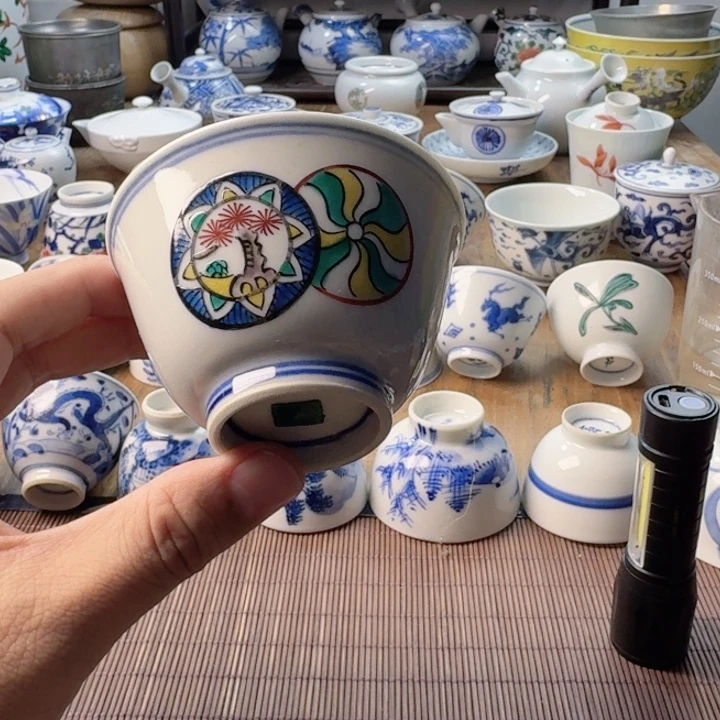 青花瓷器杯子茶具