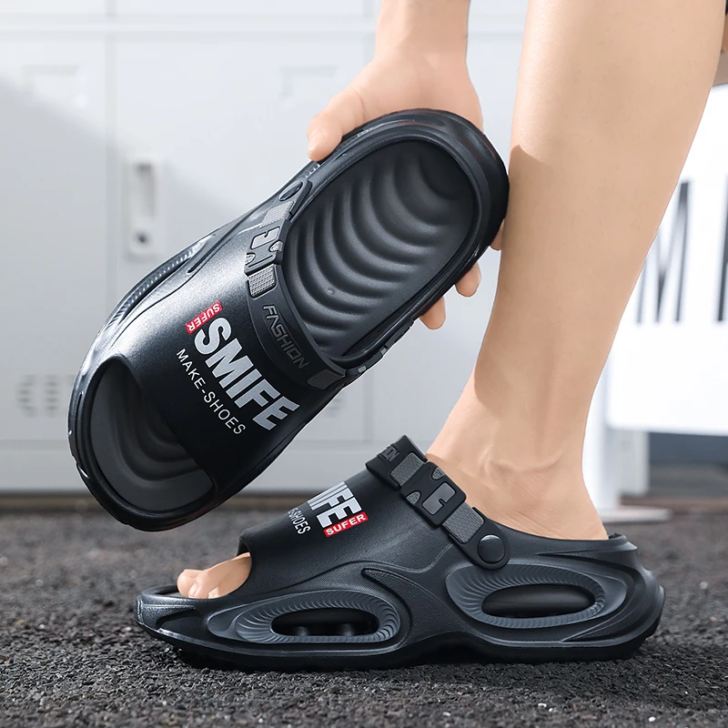 一字拖男款休闲时尚百搭厚底大码防滑耐磨男款增高夏季室外凉拖鞋