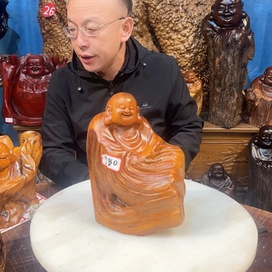 柏木（崖柏）崖柏木弥勒佛