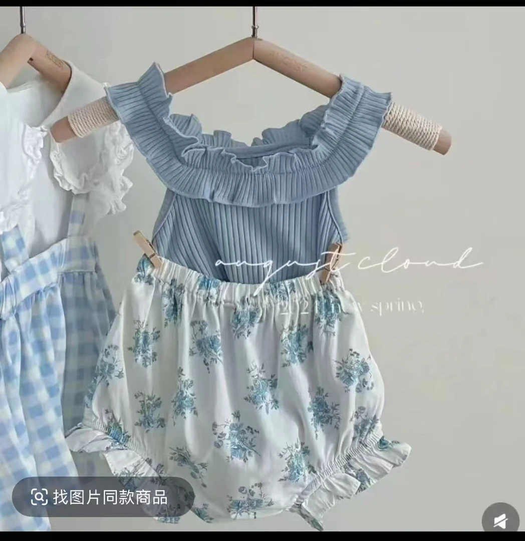 儿童花苞裤两色短裤