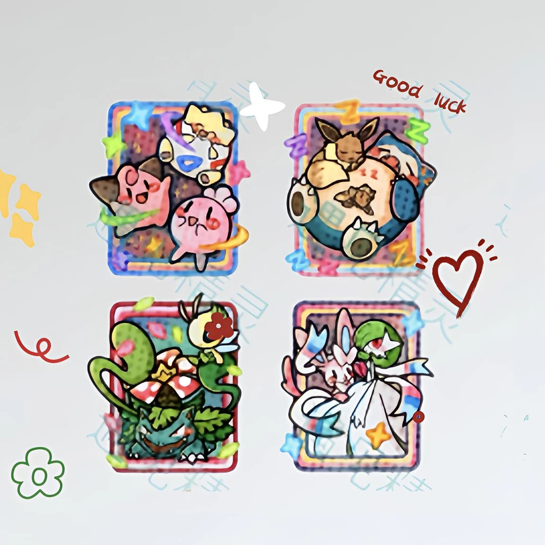 【9宫格对对碰】画师麻豆艺术家宝可梦小精灵图案磁吸冰箱贴（代拆）