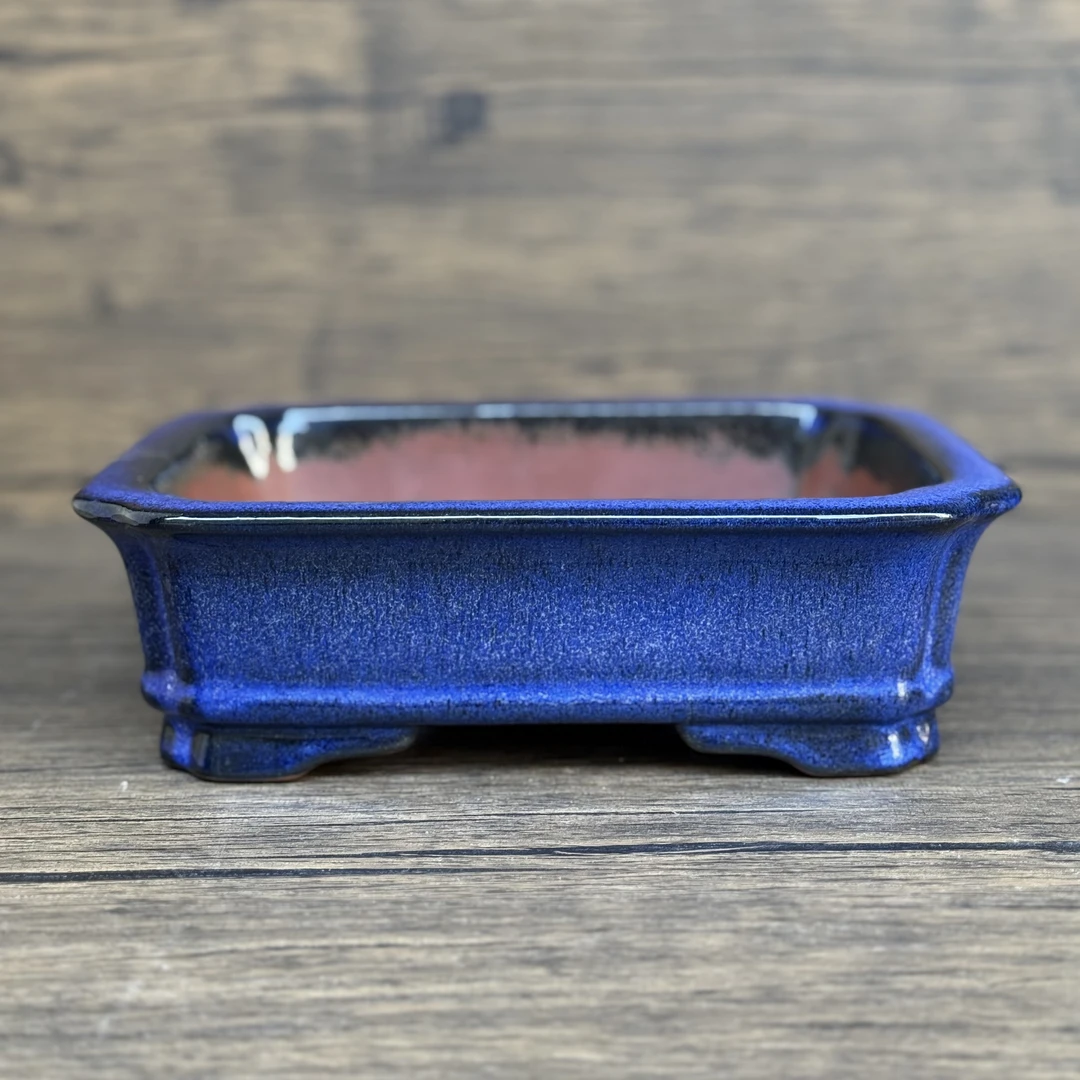 紫林轩紫砂釉盆,日本定制款全手工紫砂高温结晶釉盆,阳台花盆