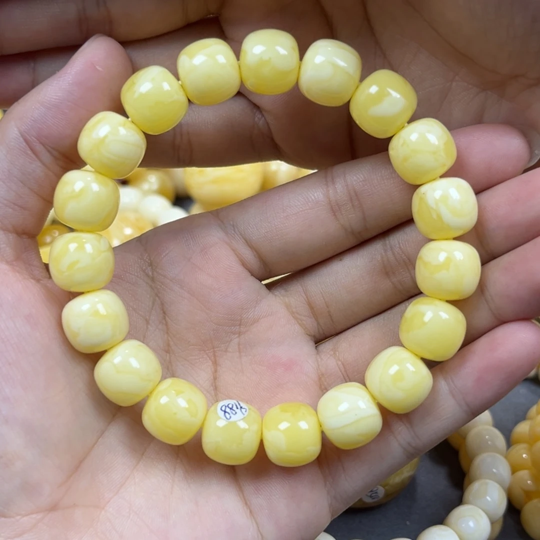 琥珀未镶嵌手串同料老邢手串12.3mm