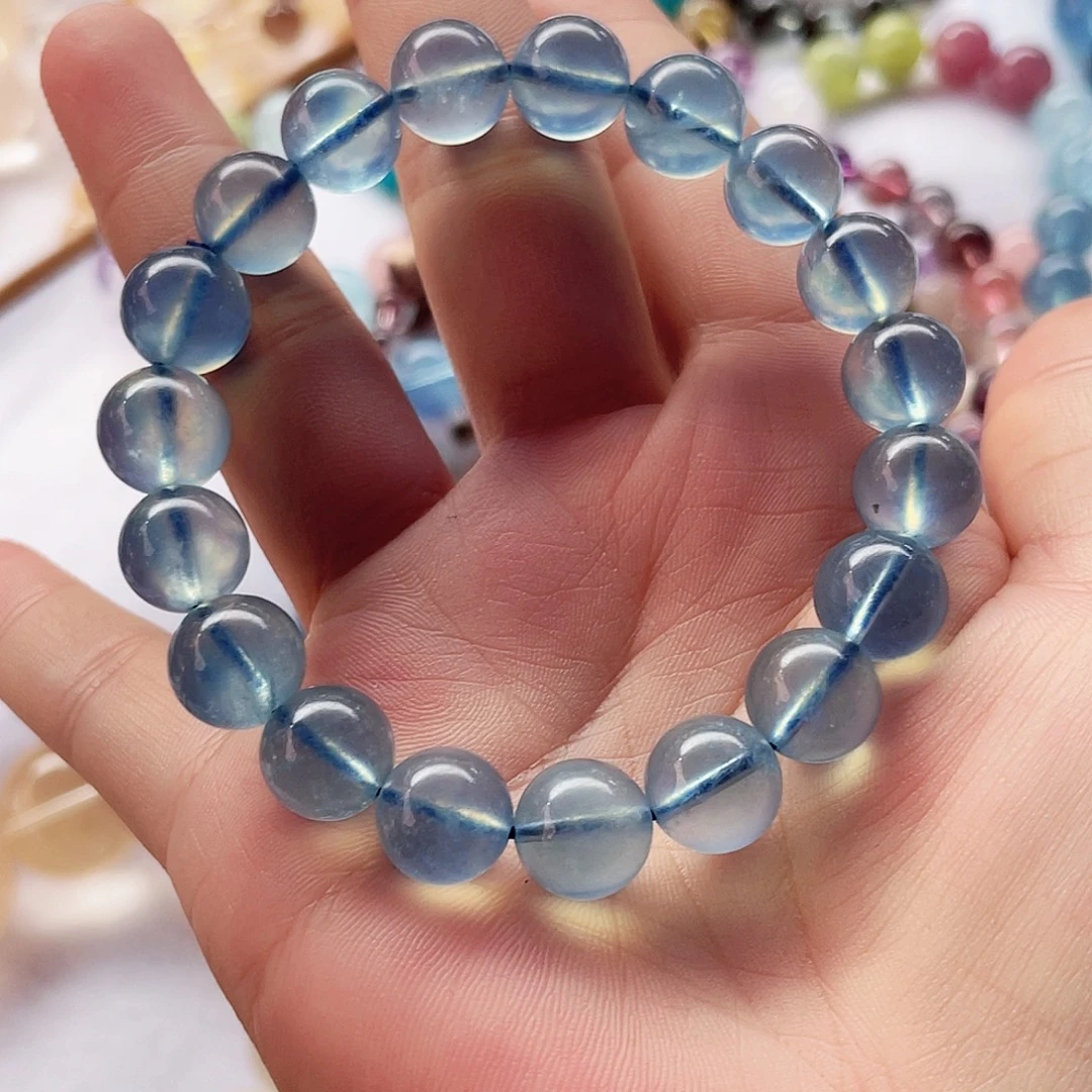 如***汐未镶嵌手链海蓝宝石定制