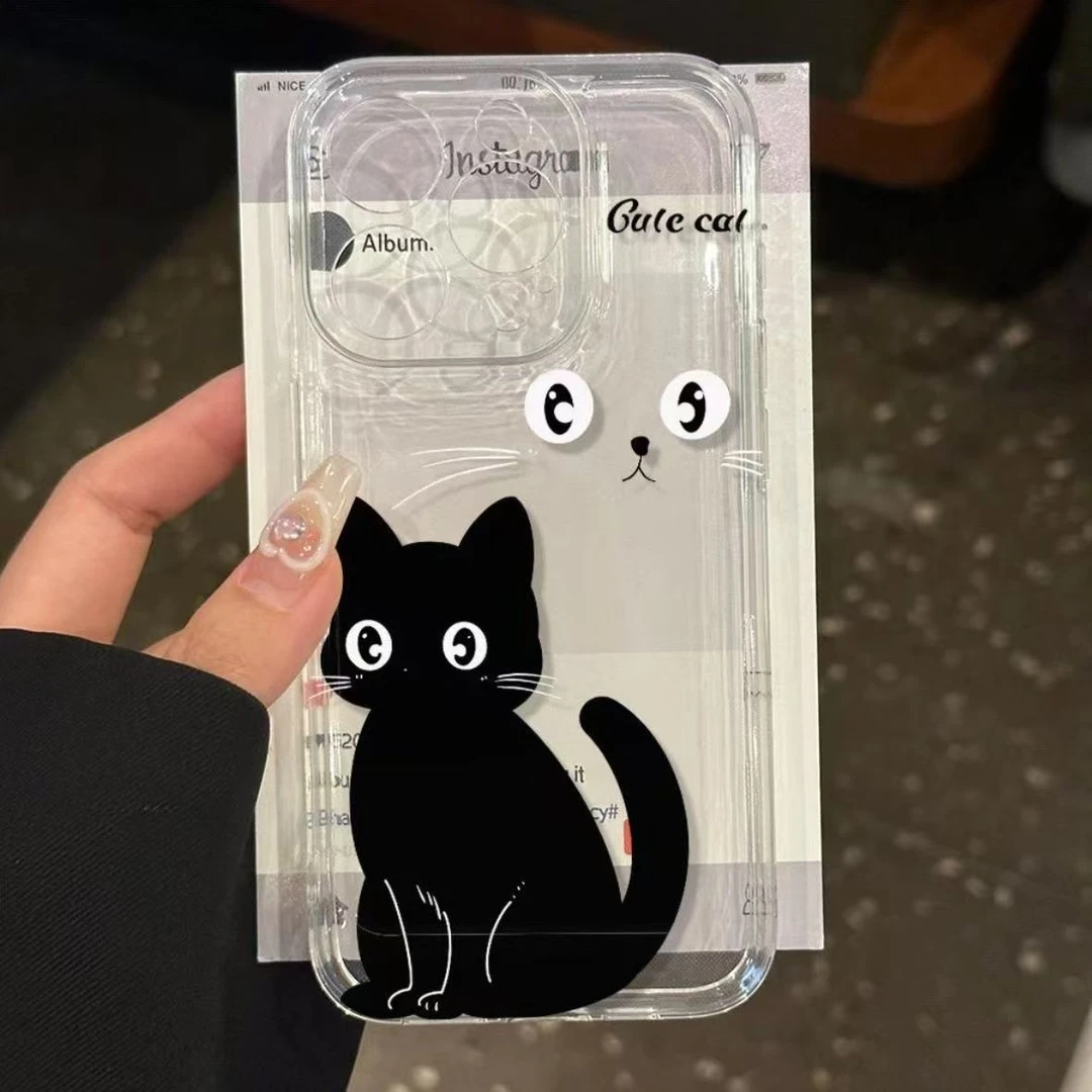 呆萌猫TK适用苹果13手机壳iphone16pro/15/14/12小米vivo华为oppo