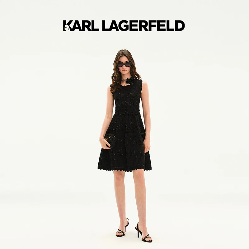 【官方】KARL LAGERFELD卡尔拉格斐25新款无袖连衣裙老佛爷M22E13H8