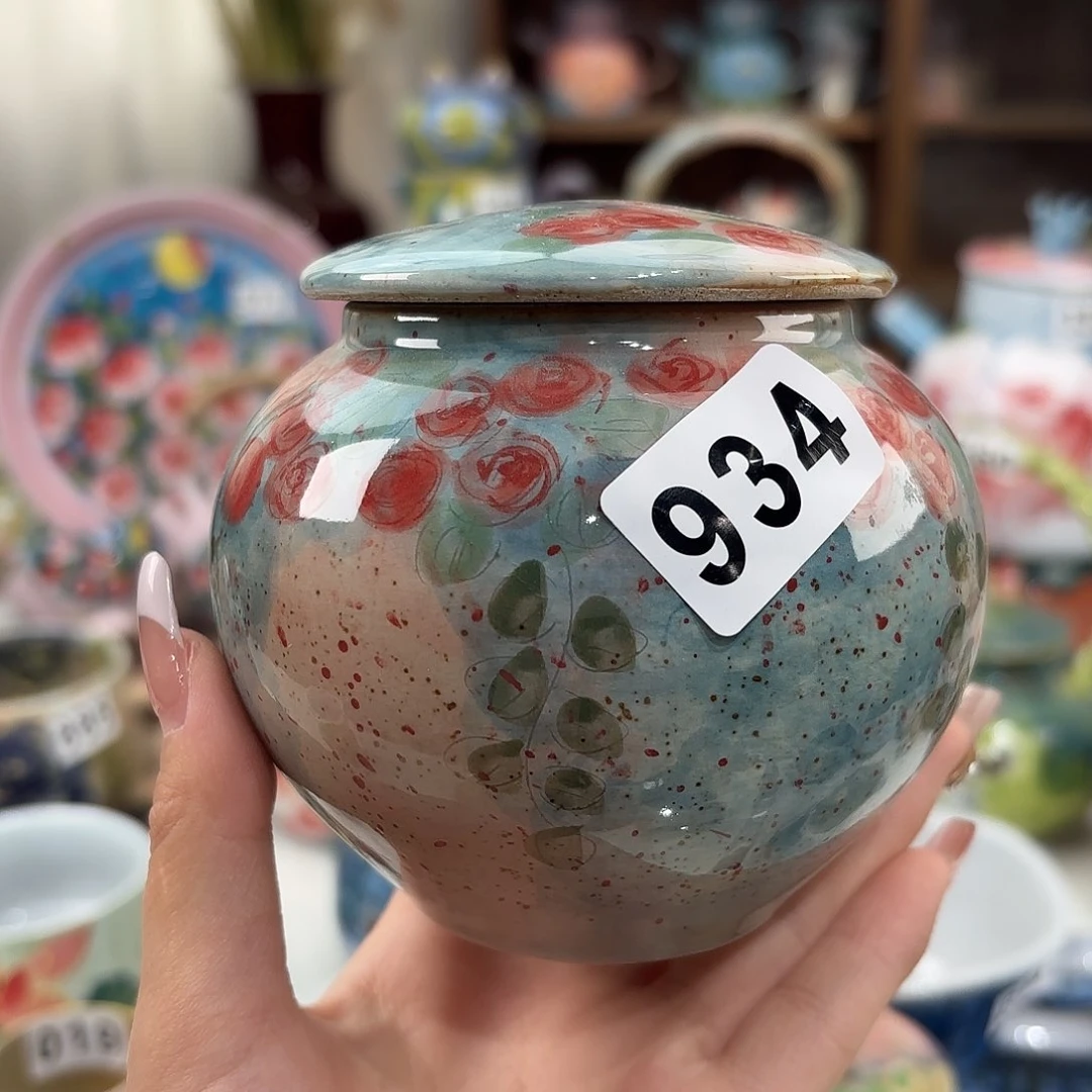 瓷片景德镇手绘高温釉下彩陶瓷茶具