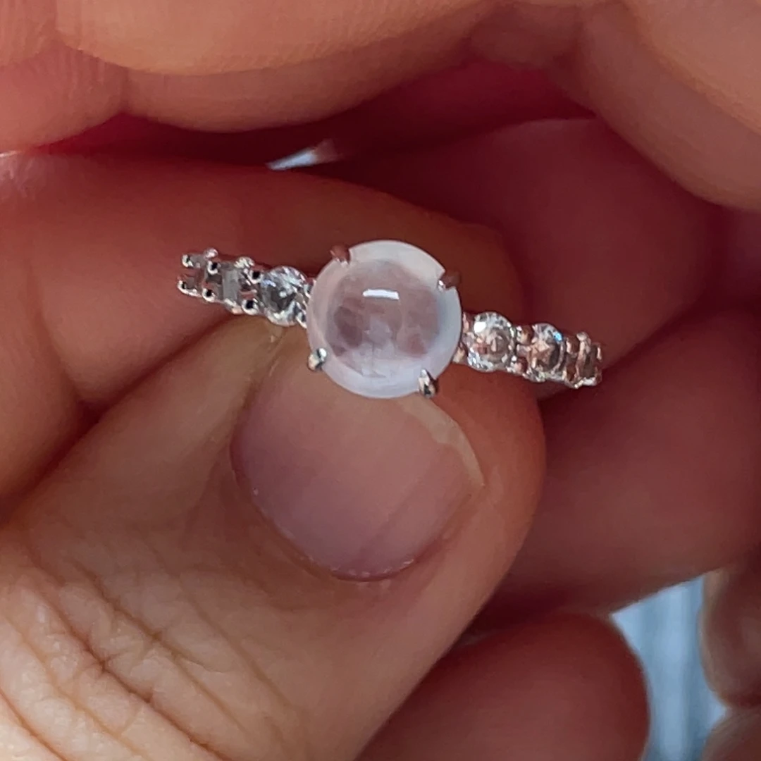 翡翠银S925镶嵌戒指纯天然缅甸翡翠A货