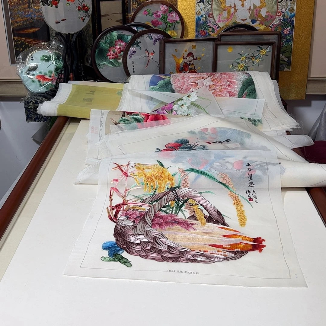 刺绣纯手工刺绣画