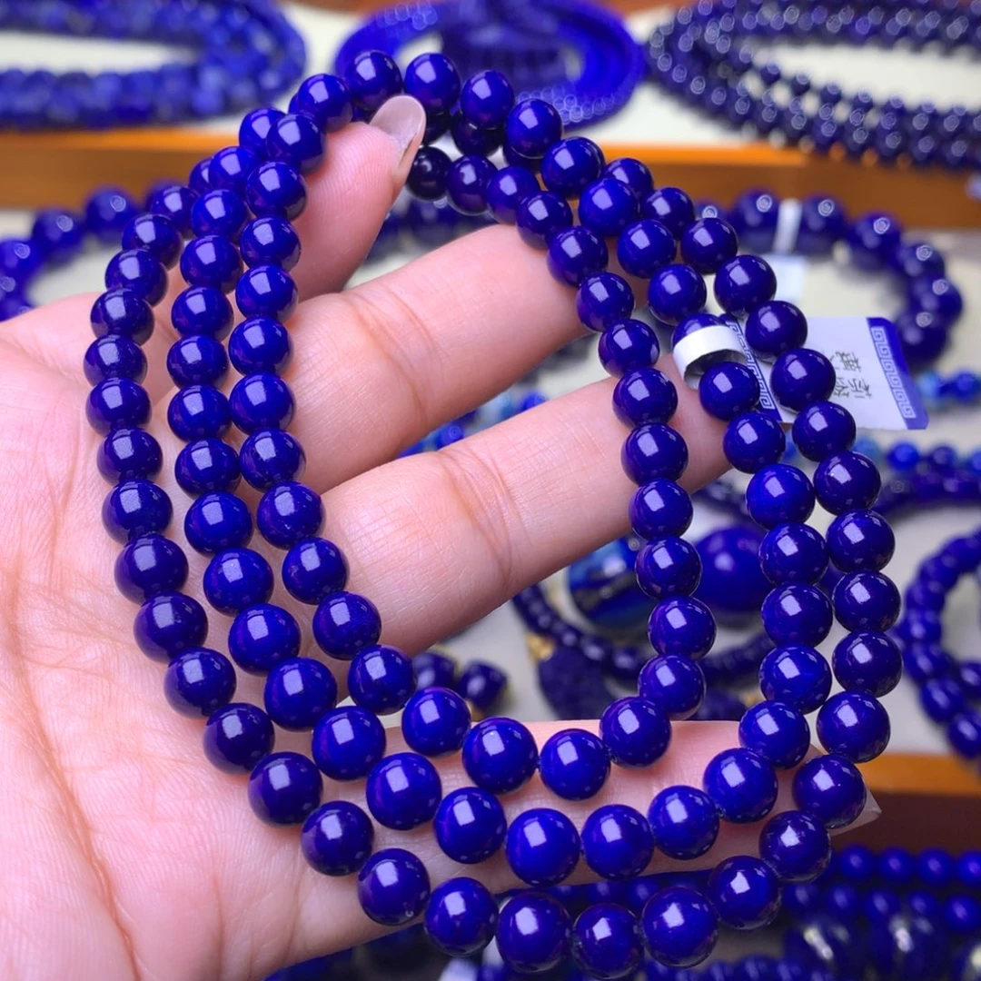 青金石未镶嵌手串6.8m