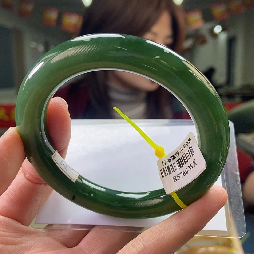 和田玉手镯未镶嵌58 59