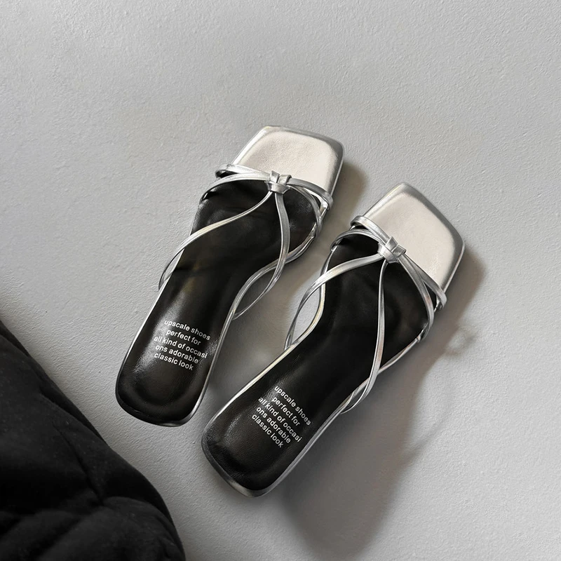 法式高级感细带组合坡跟凉拖女夏外穿配裙子露趾高跟拖鞋2025新款