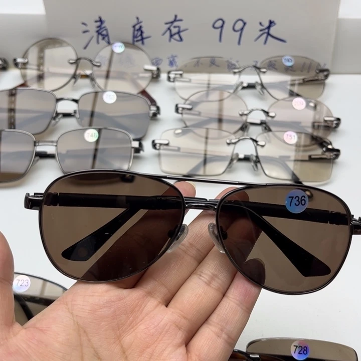 无框款全框蛤蟆镜，736