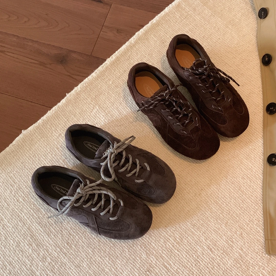 南风Chio2nd 德训鞋女秋冬复美拉德休闲鞋阿甘鞋运动鞋