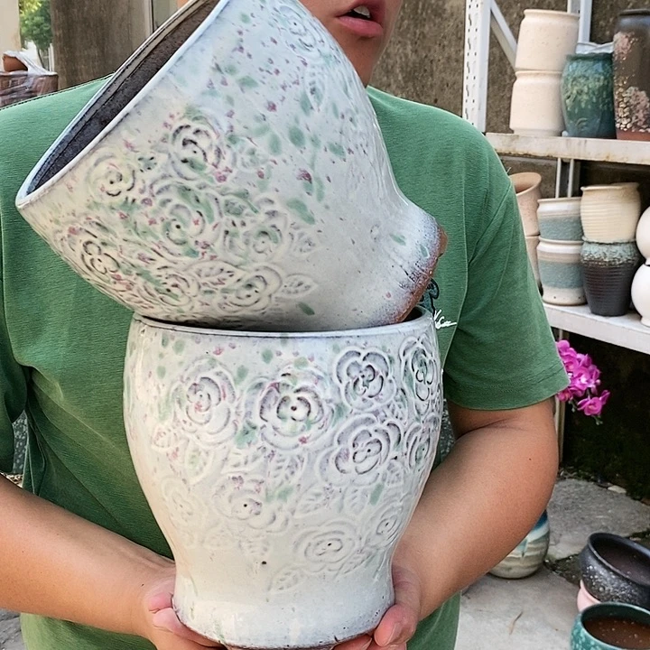 紫砂花盆口18高21福利