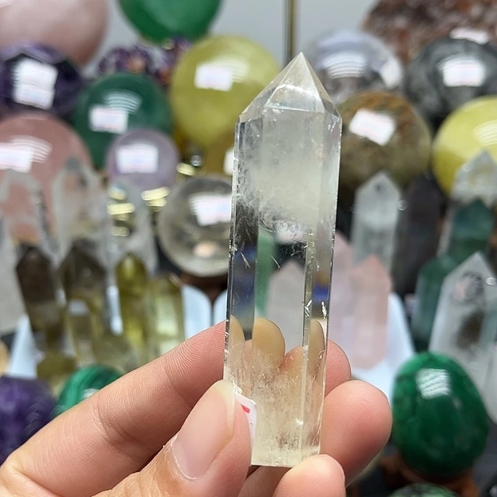 珠宝半成品未镶嵌水晶46克黄水晶柱