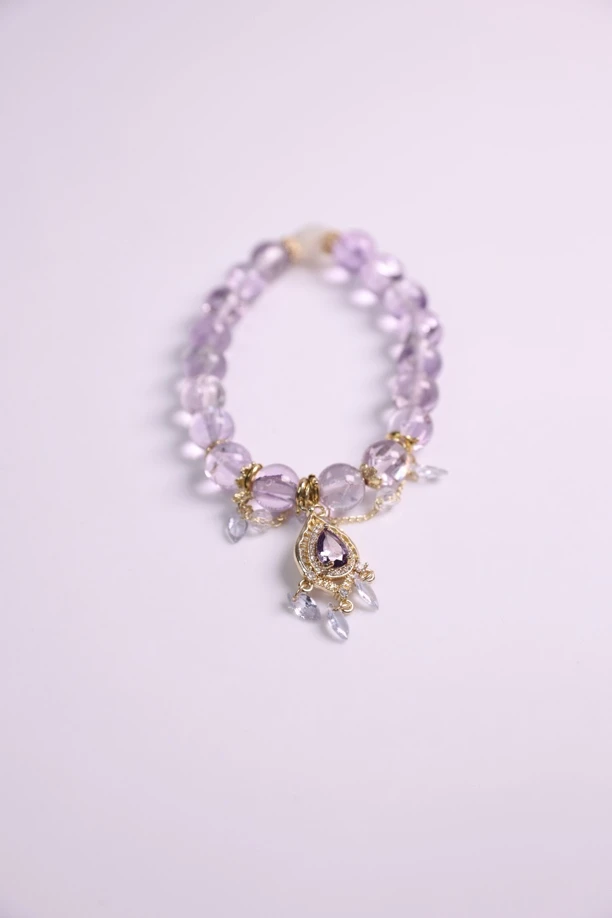 A102天然水晶巴西紫阿塞王者荣耀嫦娥联名款限量版手链