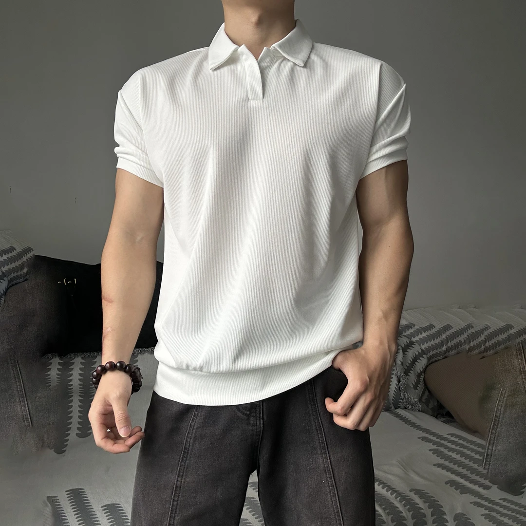 MaiBa美式海鸥领POLO衫短袖男士轻薄通勤商务运动速干透气T恤上衣