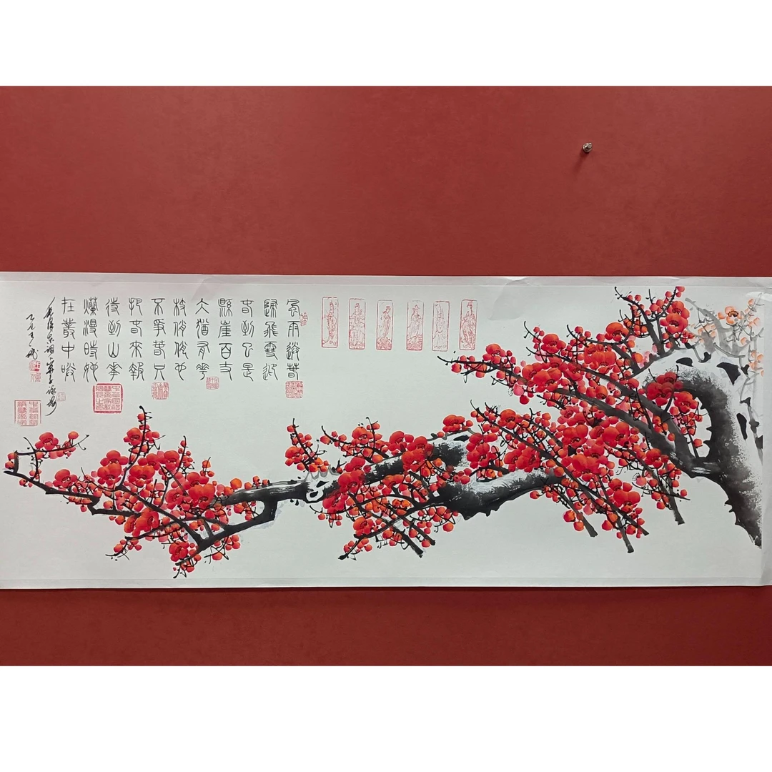 《咏梅》王秘书画结合作品纯手绘