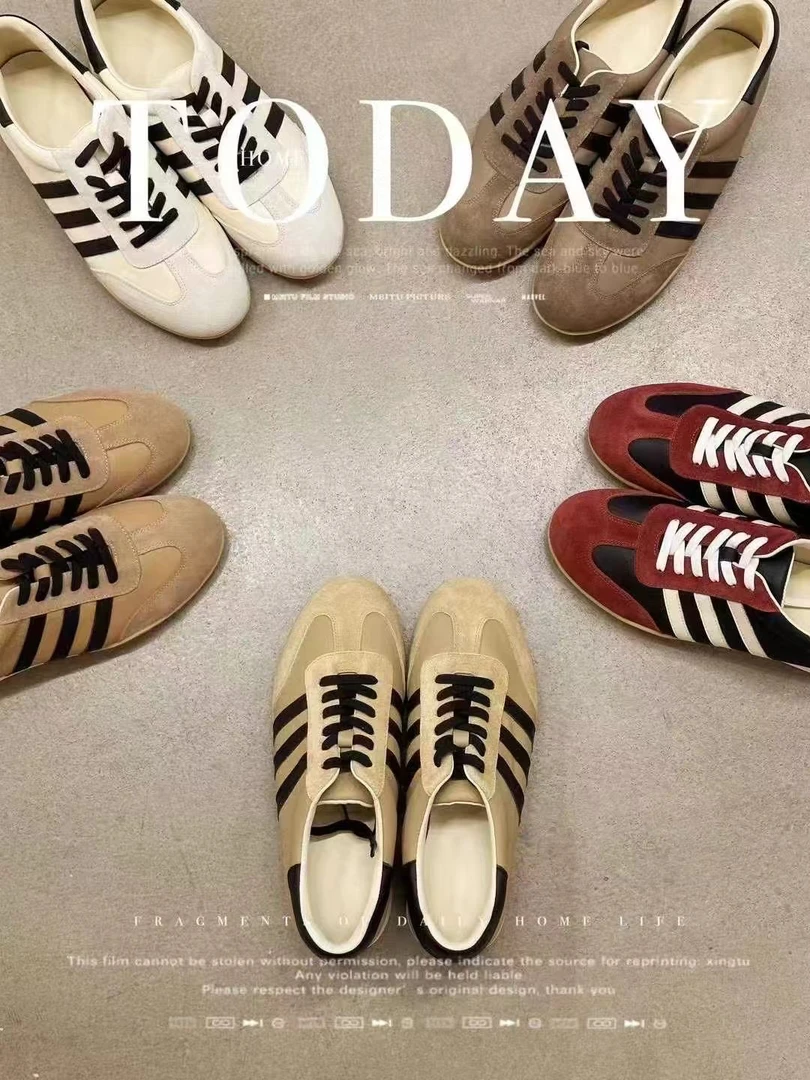 德训鞋休闲系带磨砂皮时尚休闲鞋ol鞋子低帮韩版复古单鞋女鞋