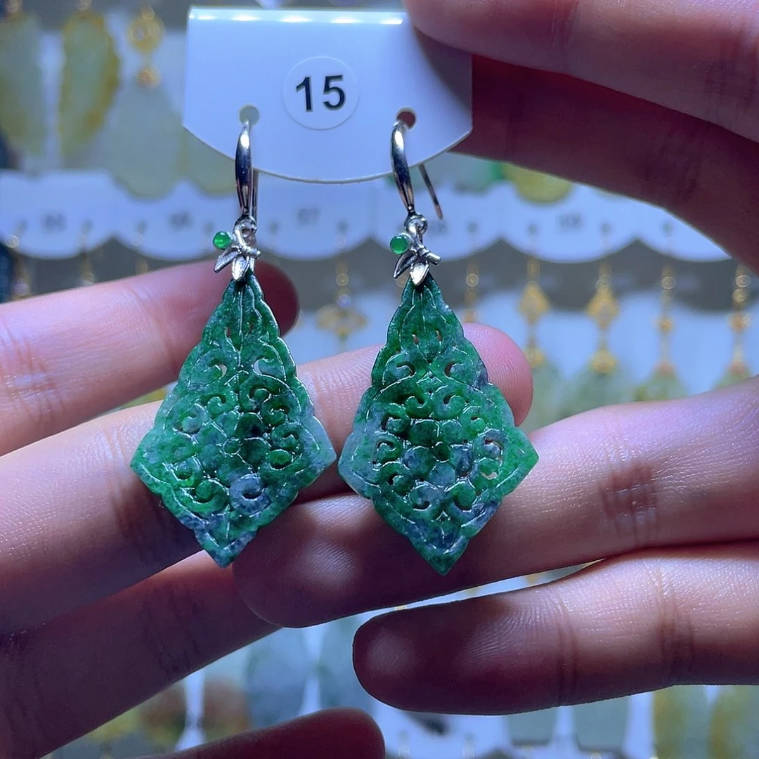 翡翠未镶嵌耳饰翡翠