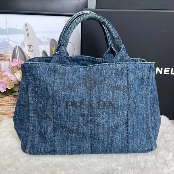 95新 Prada/普拉达 Prada单宁牛仔沙滩包