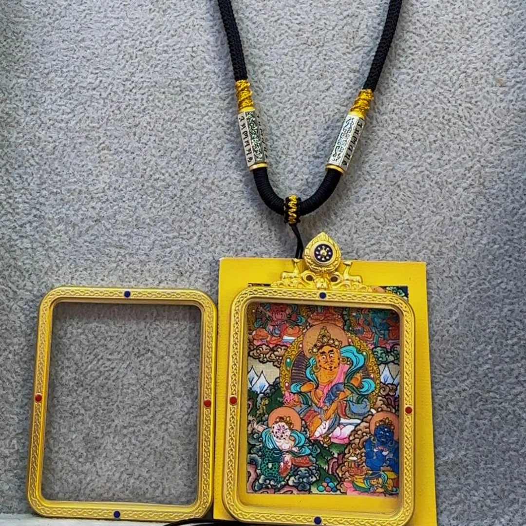 吊坠金****抗纯手绘五路财神。
