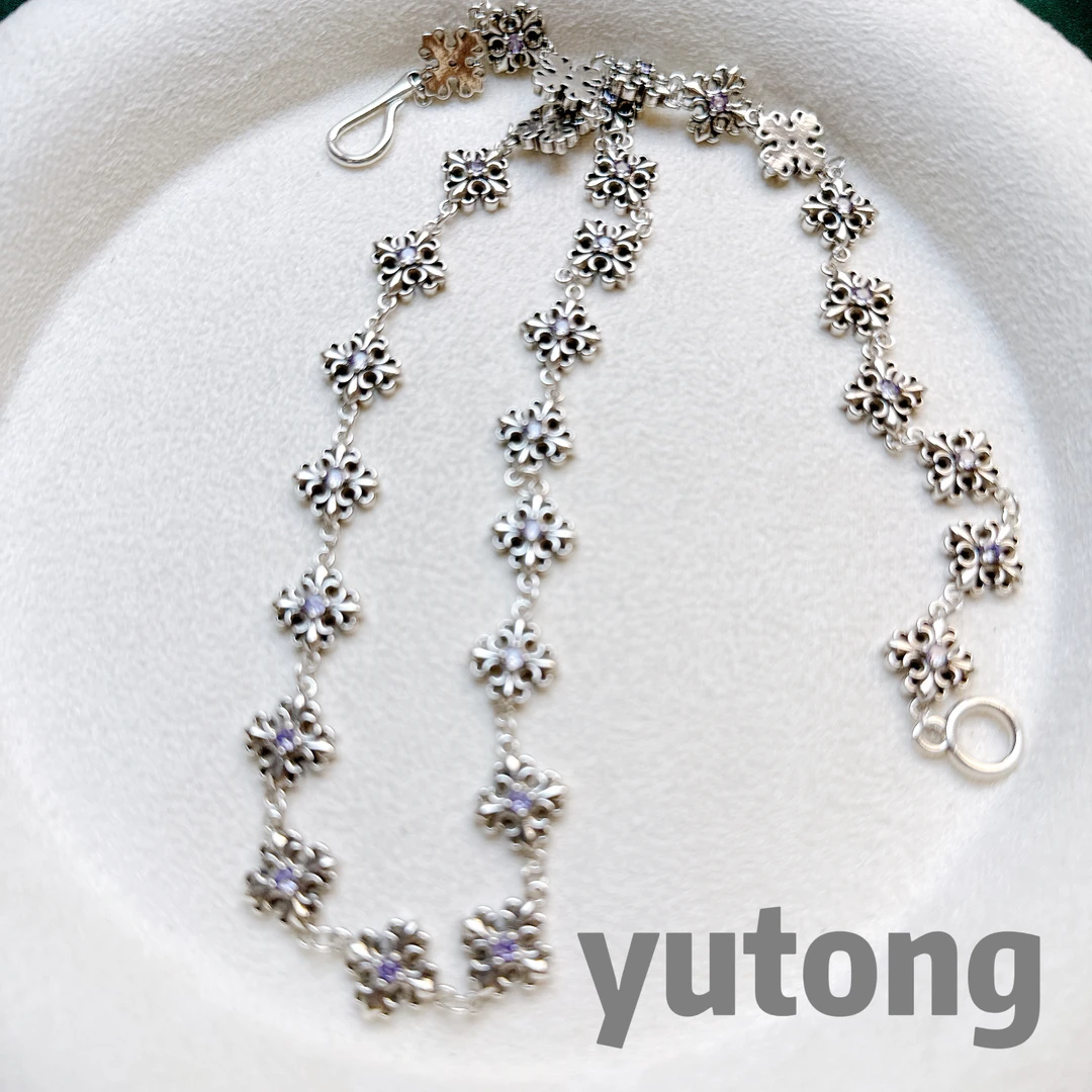 铜合金锆石项链 【雨桐轻奢饰品】设计款项链YT03427