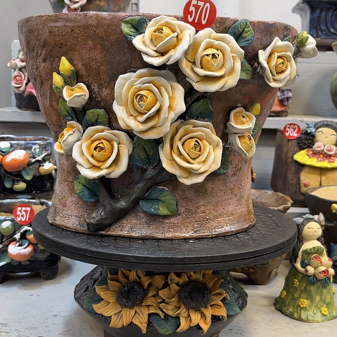 570 号陶然花器手工花盆