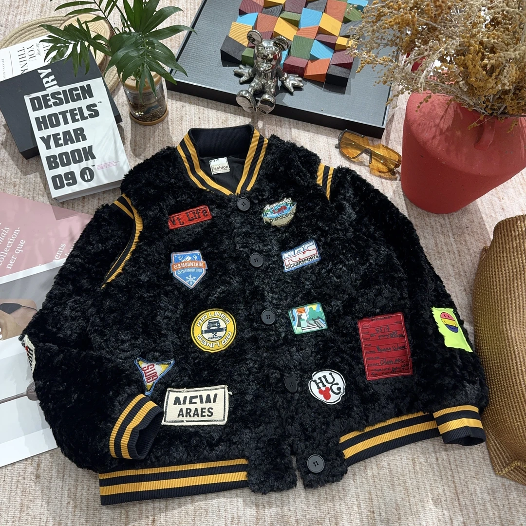 2025冬季新款时尚休闲卡通刺绣厚外套1127