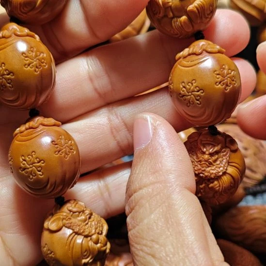 手串/手链橄榄核橄榄核核雕手串钟馗