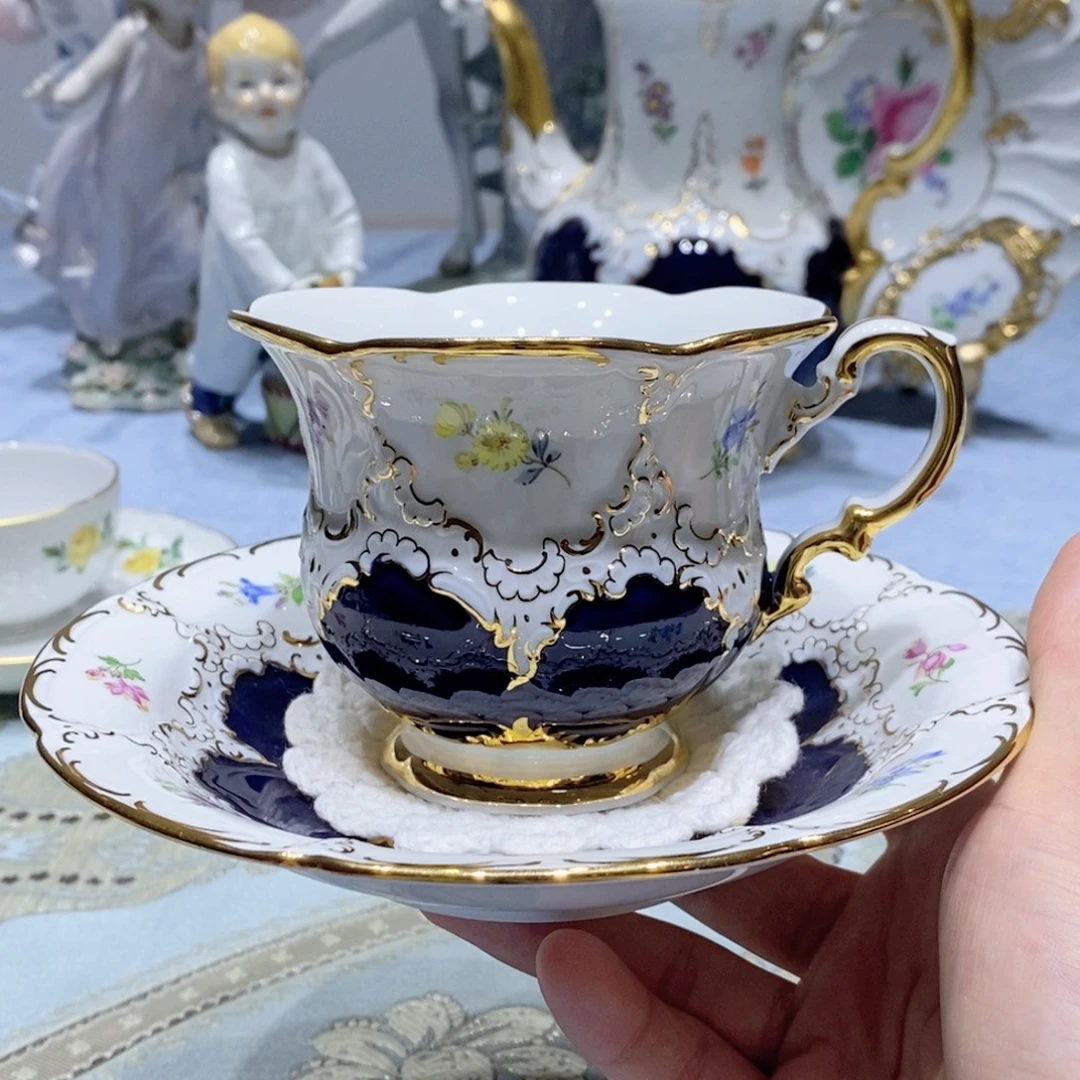 瓷片梅森一等钴蓝bform咖啡杯