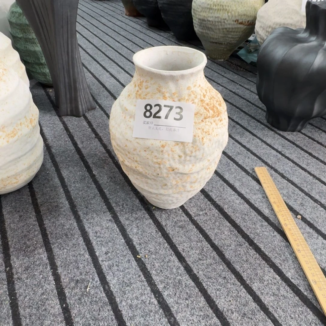 柠***糖陶摆件花瓶默认无孔口8高28编码8273