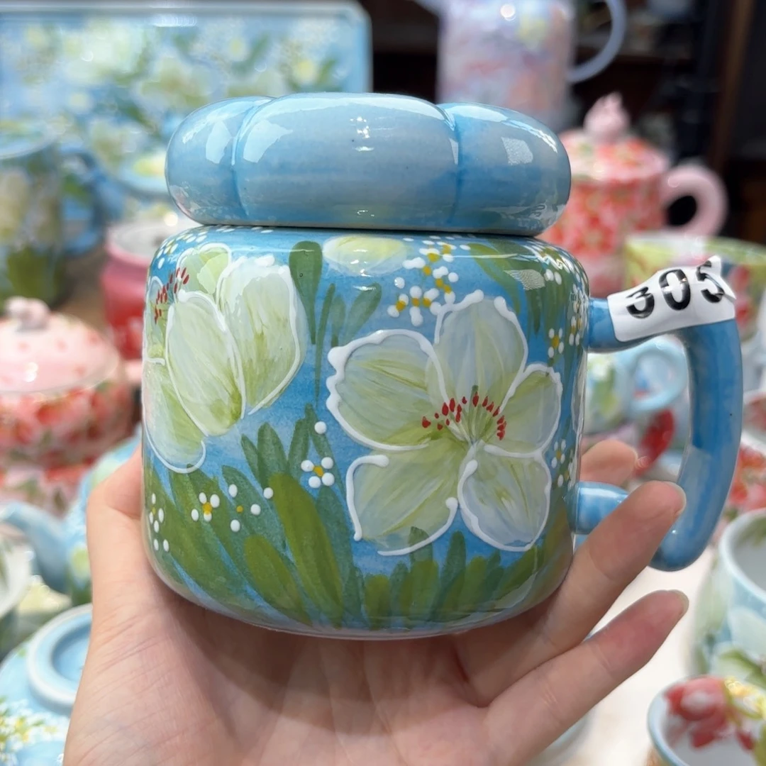 景德镇手绘高温釉下彩陶瓷茶具