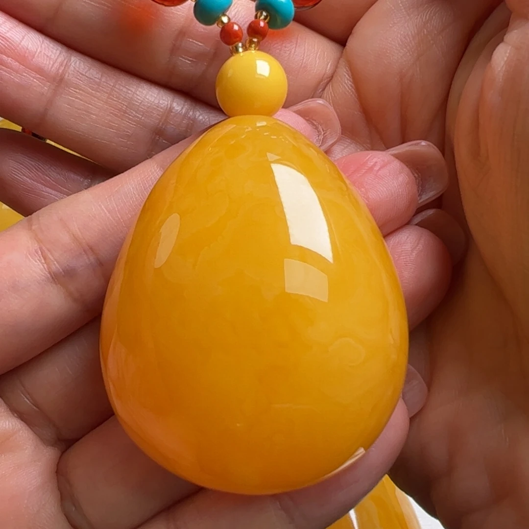 蜜蜡毛衣链未镶嵌无优化