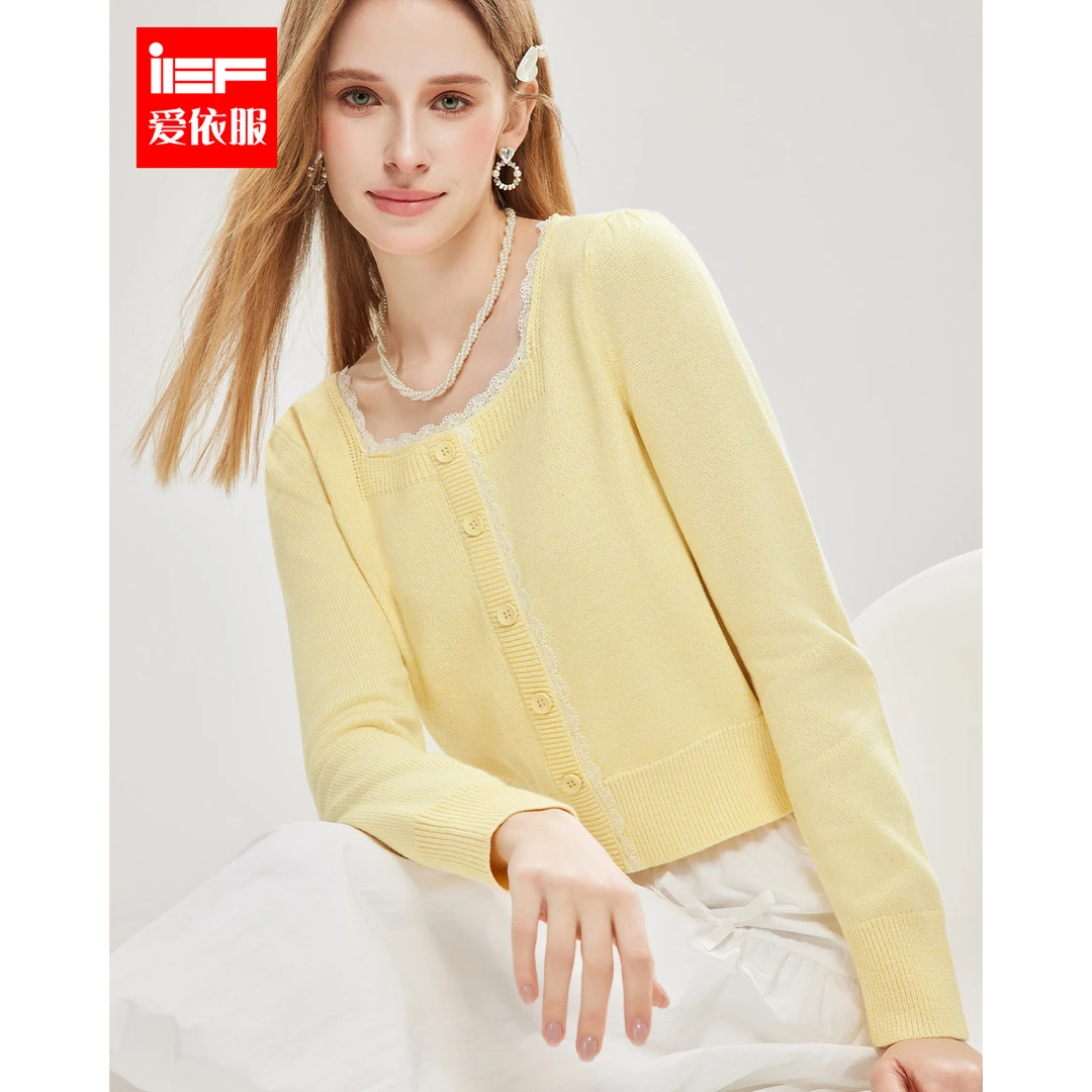 【商场同款新品】IEF/爱依服2025春季新款温柔风纯欲上衣欧若风