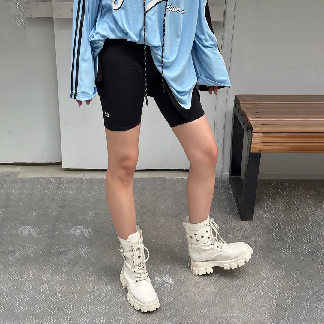 LEDIM WANG薄款Logo四分裤