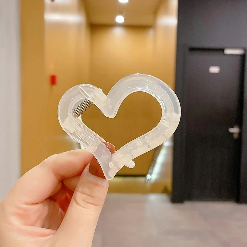 可爱爱心造型抓夹少女适用