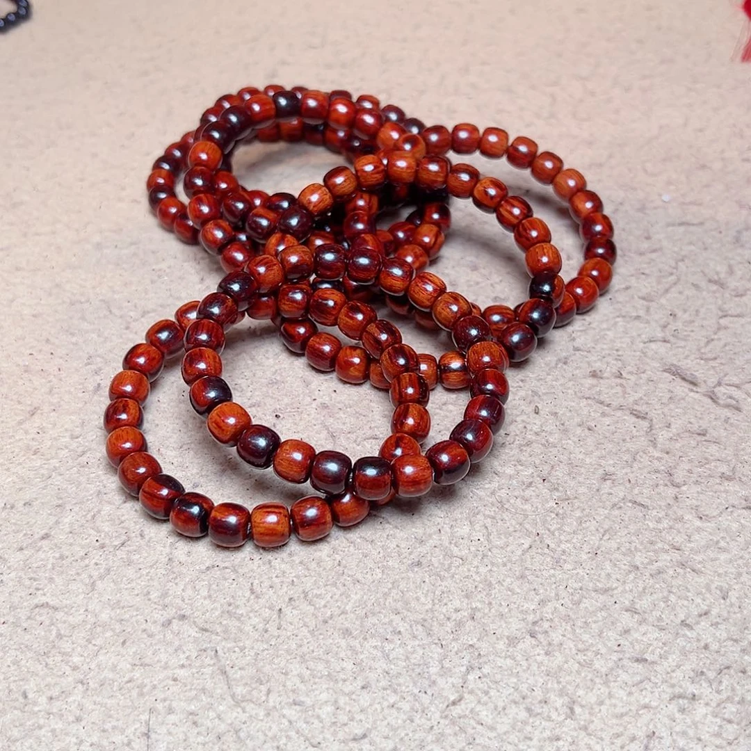 手串/手链小叶紫檀89琴料火焰纹鳞底金星头货