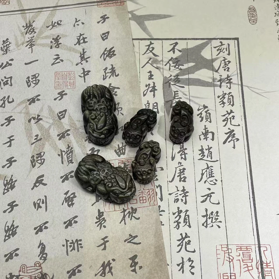 【小梅哥】天然金曜石貔貅多样性发其一
