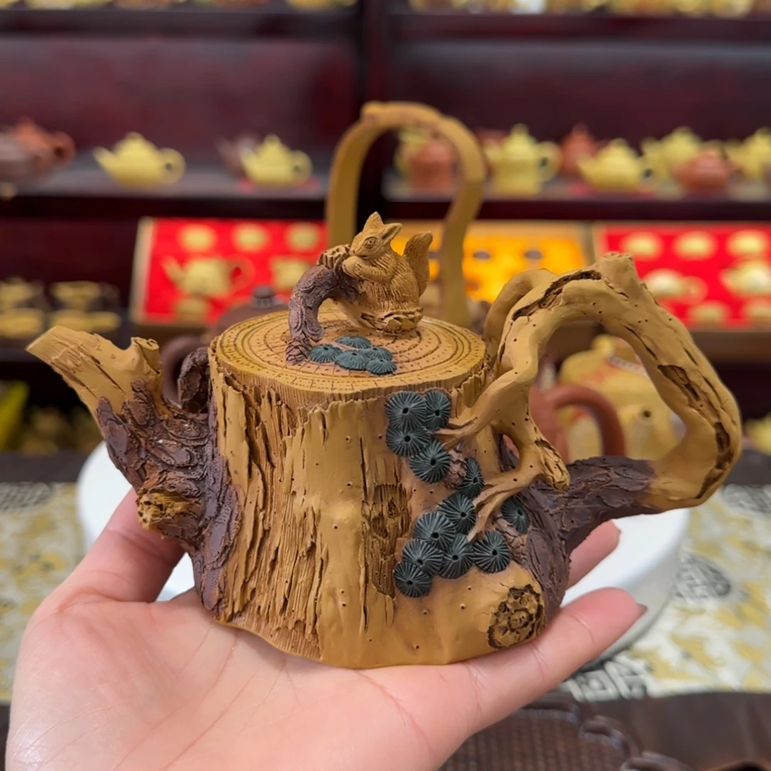 【闪购商品】紫砂茶壶枯木绿泥