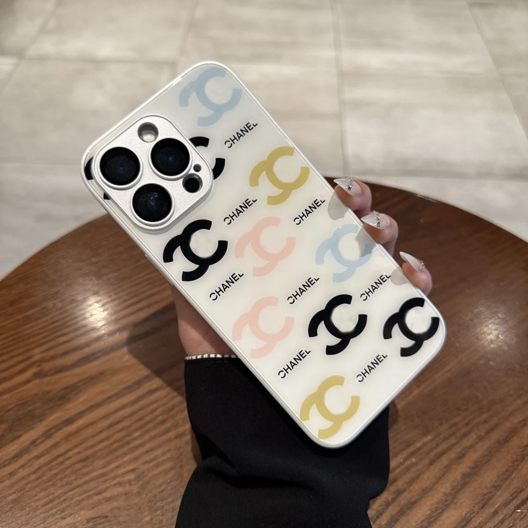 小香风苹果16手机壳iPhone15promax带镜头膜适用14高级13玻璃壳12
