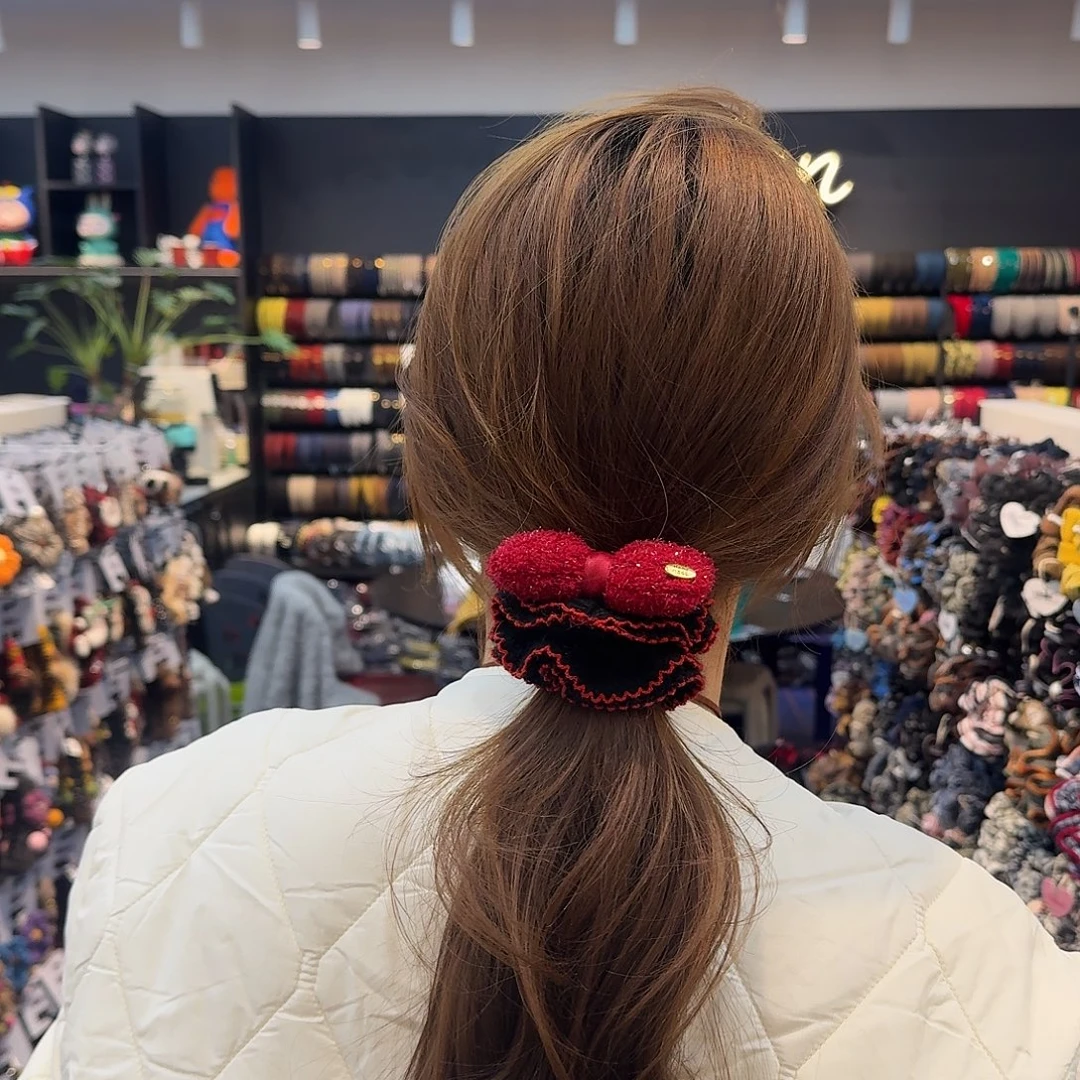 布艺铁合金新款蝴蝶结发绳