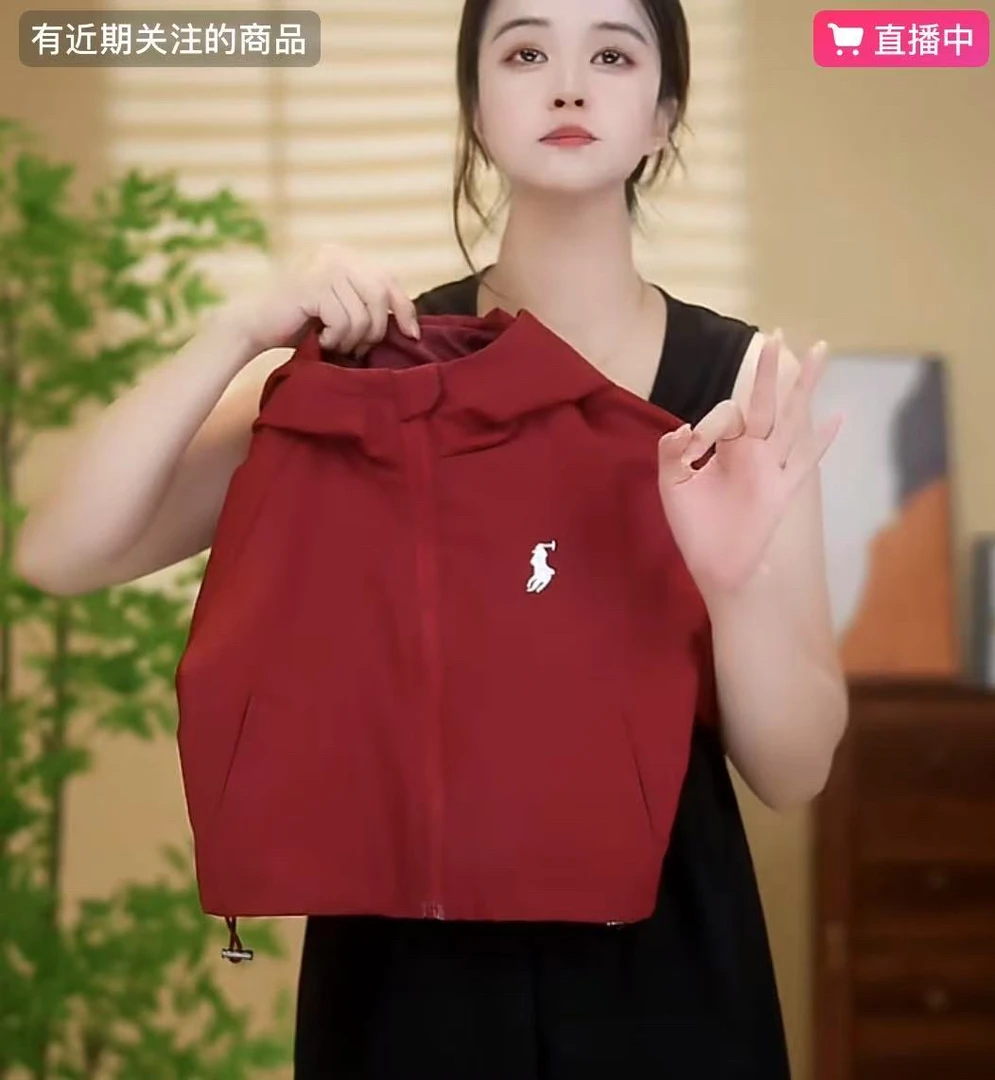 儿童2025春秋百搭新款外套安可拉红冲锋衣男女童休闲连帽上衣夹克