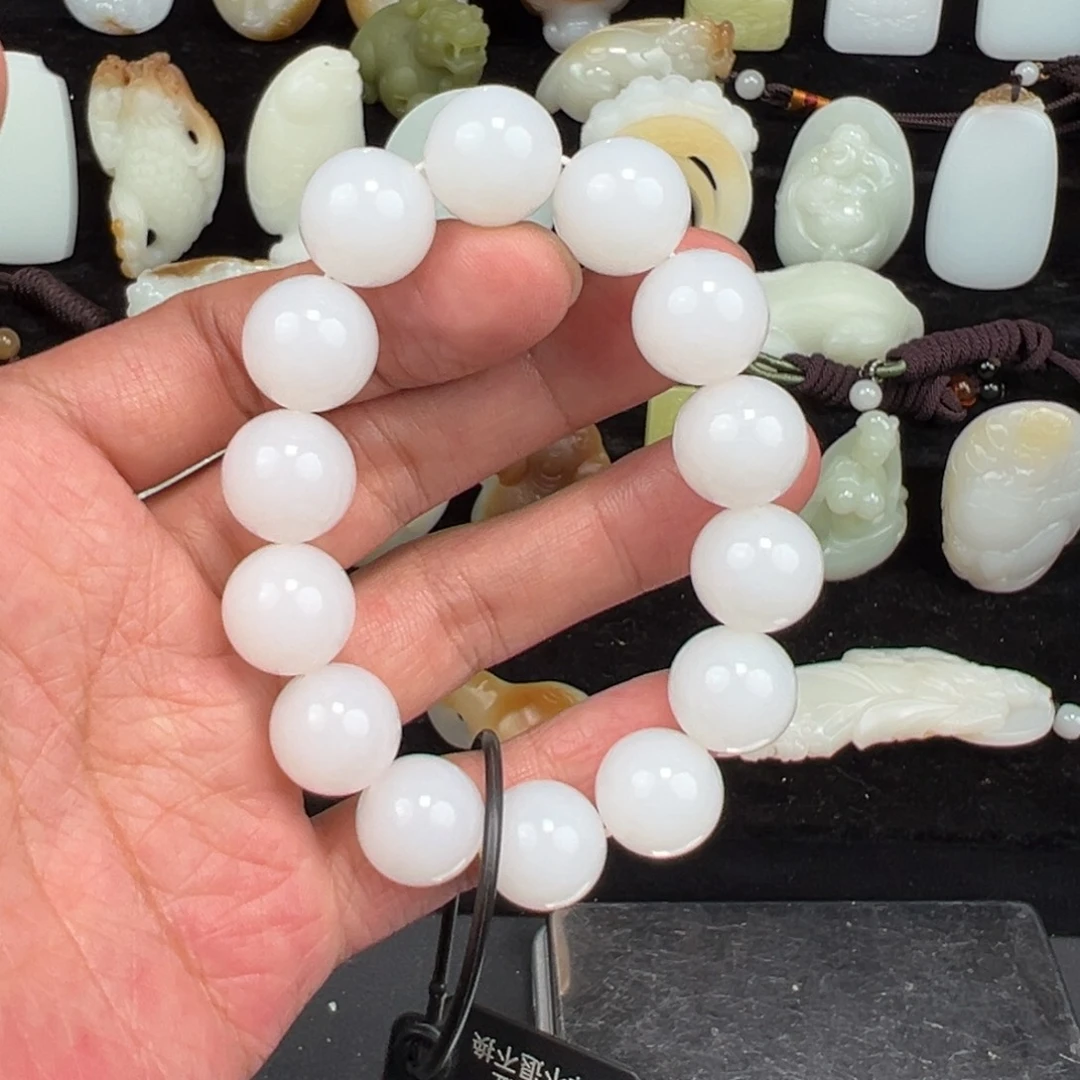 和田玉未镶嵌手链新疆且末天泰卡16