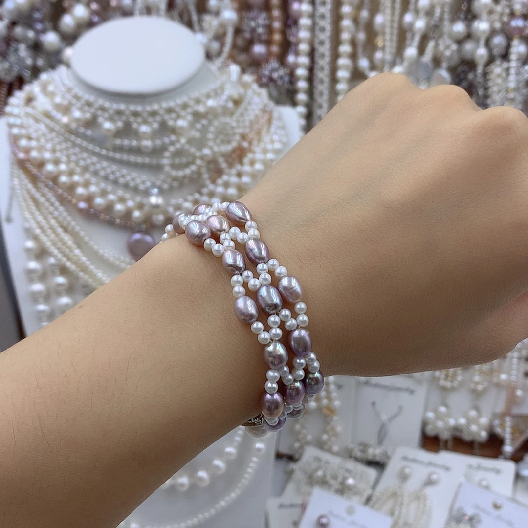 银S925镶嵌项链耳饰淡水珍珠