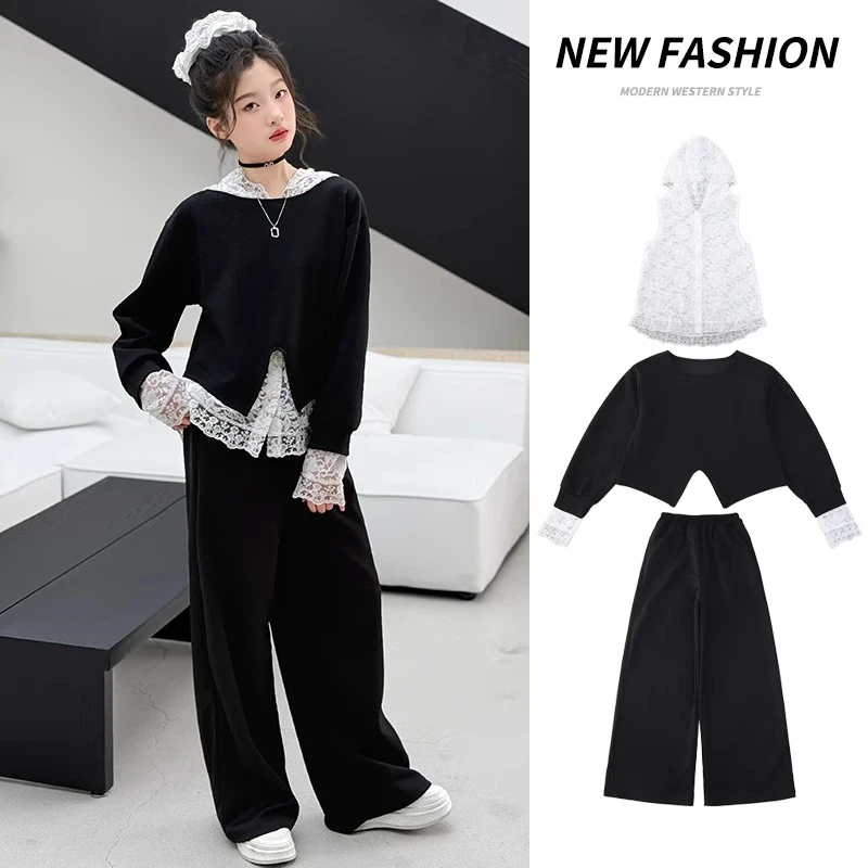 女大童春装套装2025新款6爆款7小女孩8三件套9初中生12岁春秋时髦