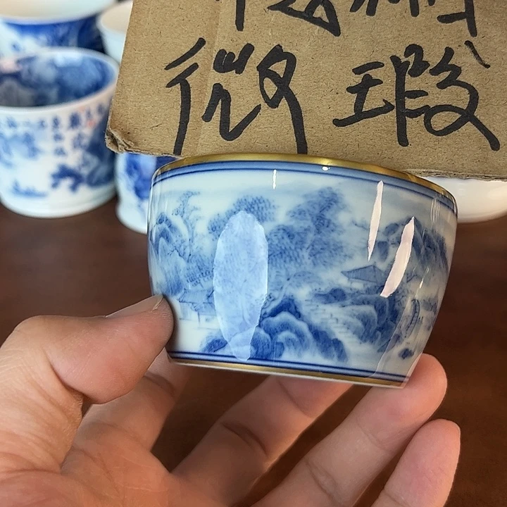 影***子瓷片景德镇全手工手绘陶瓷